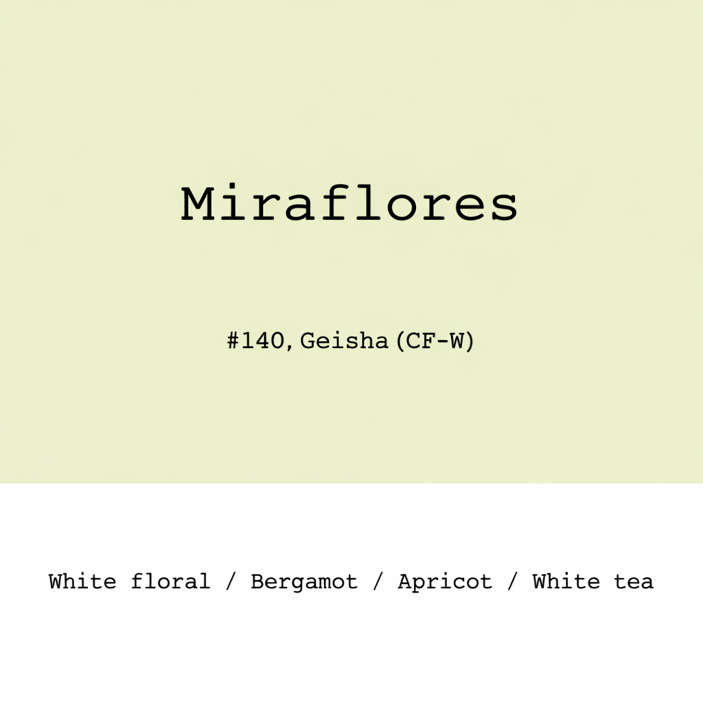 Goût & Co - Peru - Miraflores farm Geisha Cold Ferment Washed #140 - Sigma Coffee UK