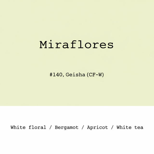 Goût & Co - Peru - Miraflores farm Geisha Cold Ferment Washed #140 - Sigma Coffee UK