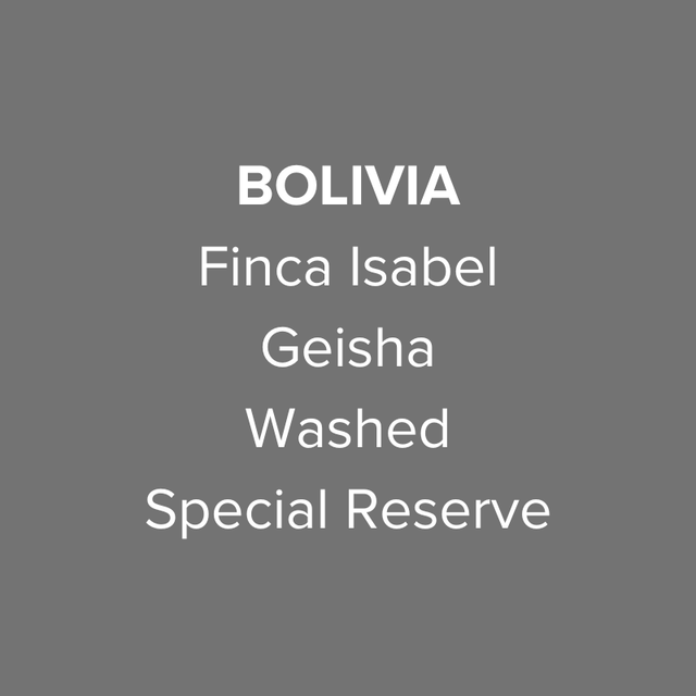OMA - Finca Isabel, Geisha Washed Special Reserve | Bolivia - Sigma Coffee UK