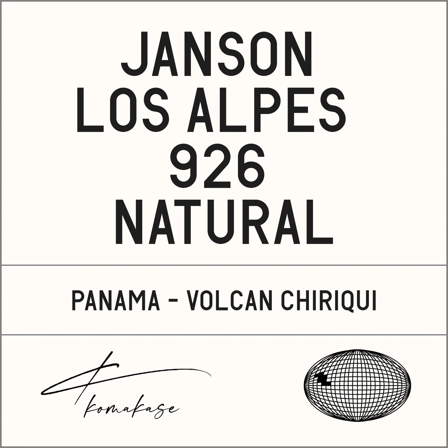 Datura | Janson Los Alpes 926 - Natural Gesha