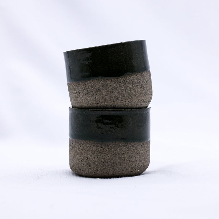 Green Picollo Smoked Grey Handmade Ceramic Stoneware Espresso Mug - Sigma Coffee UK