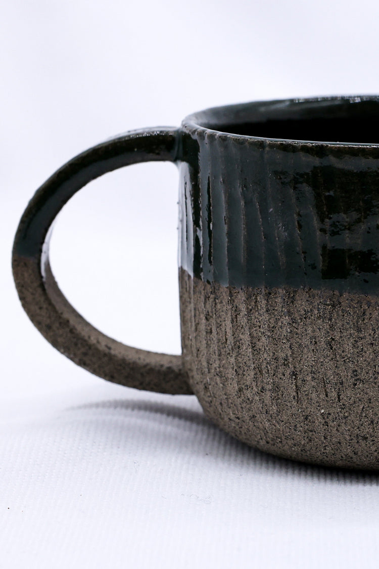 Bluverde Arte Handmade Ceramic Smoked Grey Stoneware Mug - Sigma Coffee UK