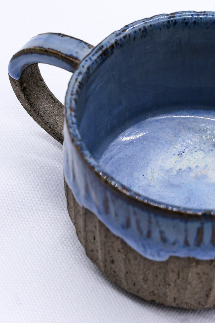 Bianca Arte Handmade Ceramic Smoked Grey Stoneware Mug - Sigma Coffee UK