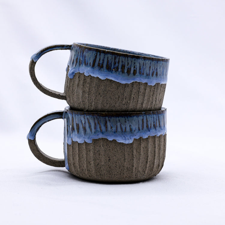 Bianca Arte Handmade Ceramic Smoked Grey Stoneware Mug - Sigma Coffee UK