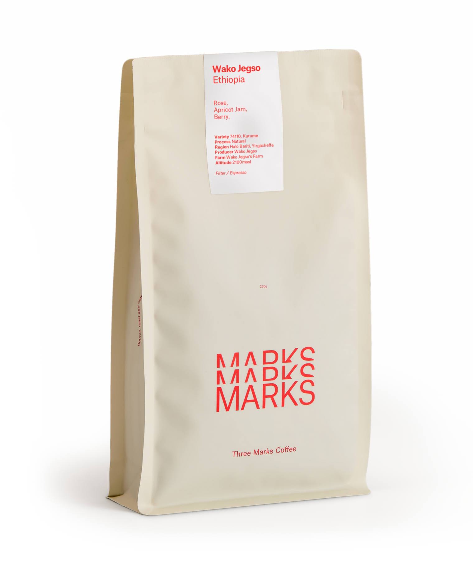 Three Marks Coffee - Wako Jegso - Natural 74110 & Kurume | Ethiopia - Sigma Coffee UK
