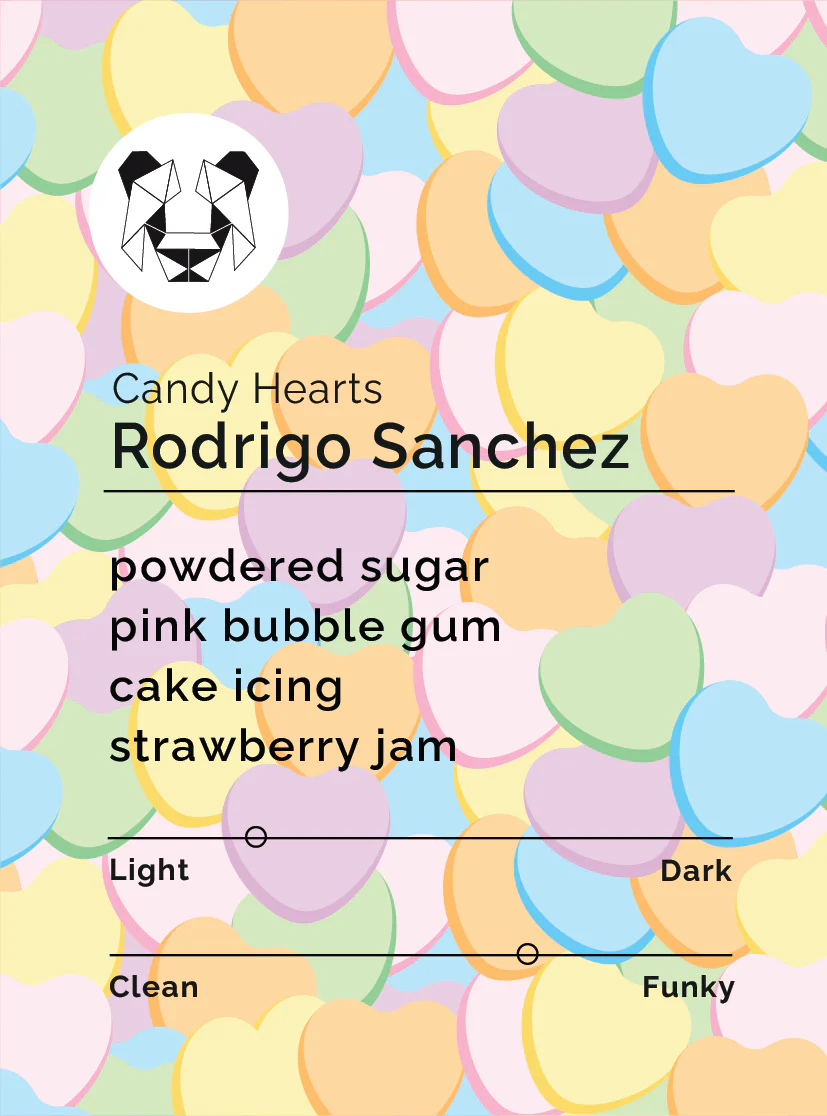 Black & White - Rodrigo Sanchez - Candy Hearts - Sigma Coffee UK