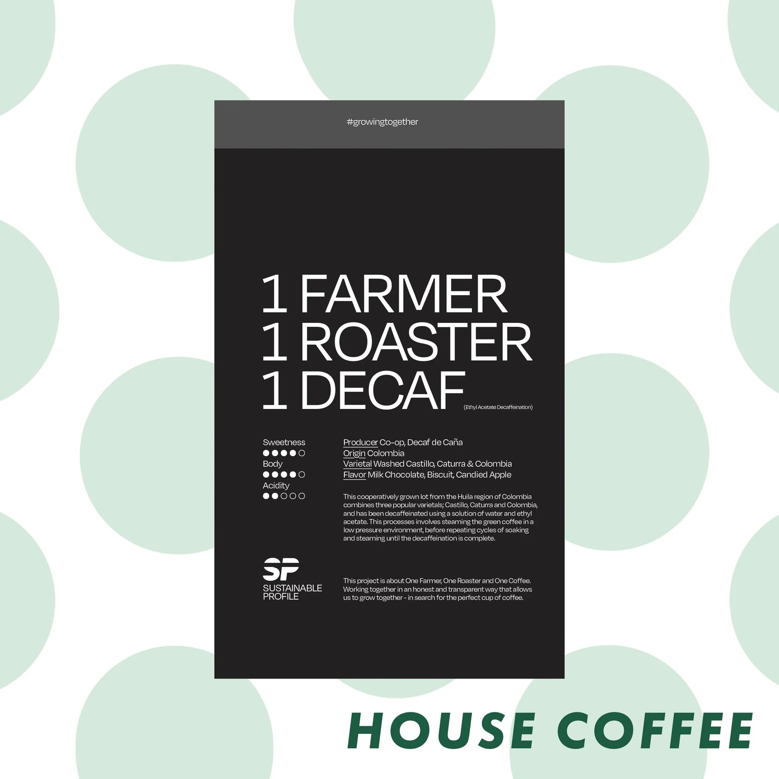 April - Colombia - Decaf Sustainable Profile Coffee
