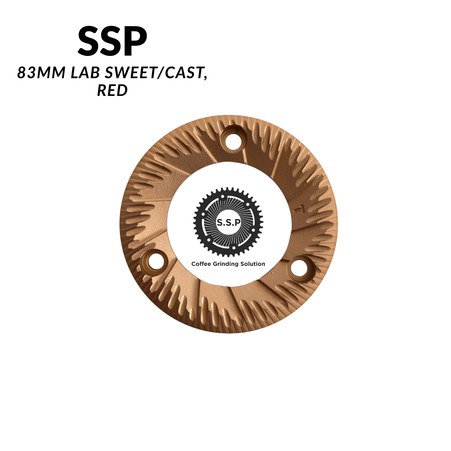 SSP Lab Sweet (83mm, Red Speed) Cast Flat Burrs