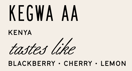 Manhattan Roasters - Kenya Kegwa AA - Sigma Coffee UK