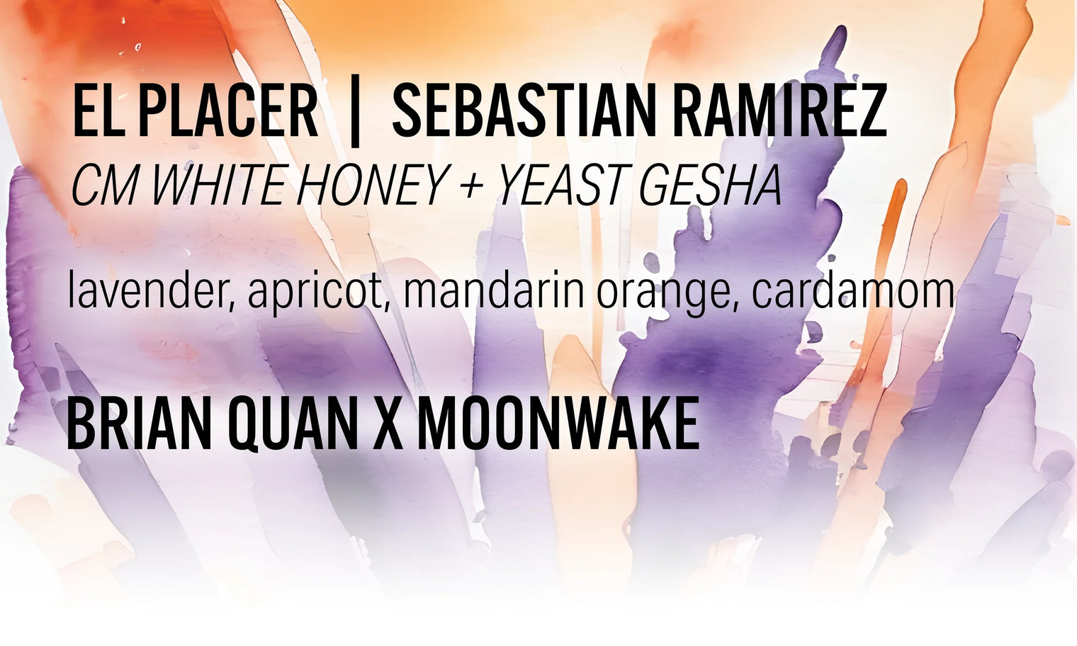 Moonwake - Sebastian Ramirez El Placer - CM White Honey + Yeast Gesha - Brian Quan Collab - Sigma Coffee UK