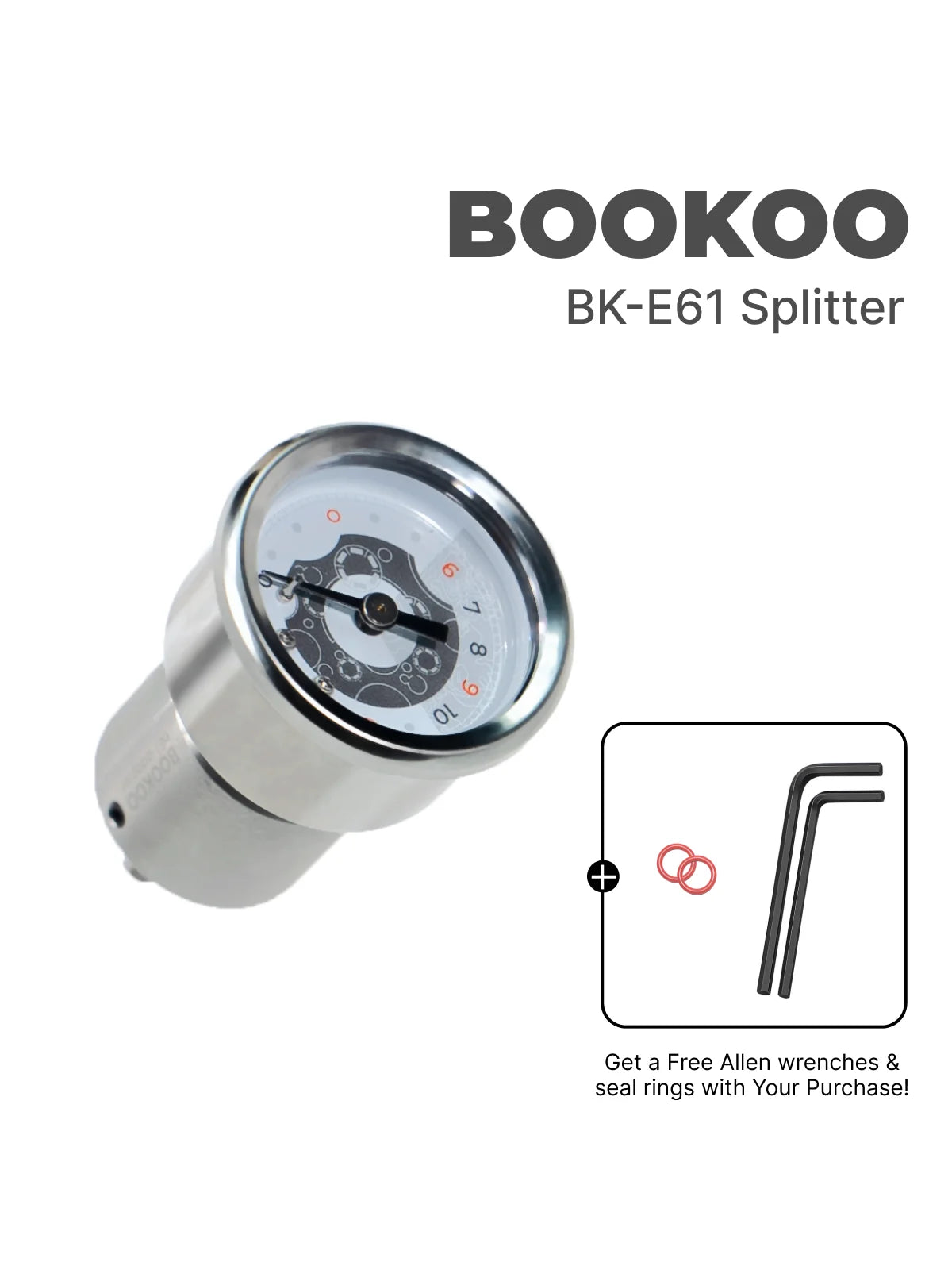 BooKoo EM - M6 Tee and Gauge for E61 Machines - Sigma Coffee UK