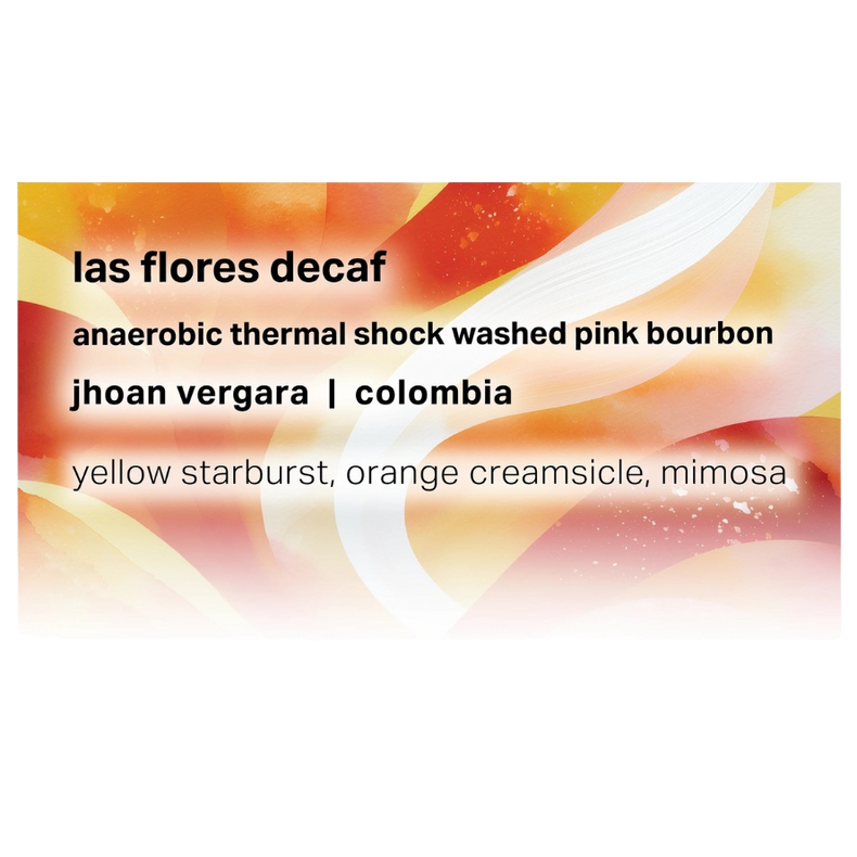Moonwake Coffee Roasters - Las Flores - Jhoan Vergara - Anaerobic Thermal Shock Washed Decaf Pink Bourbon | Colombia