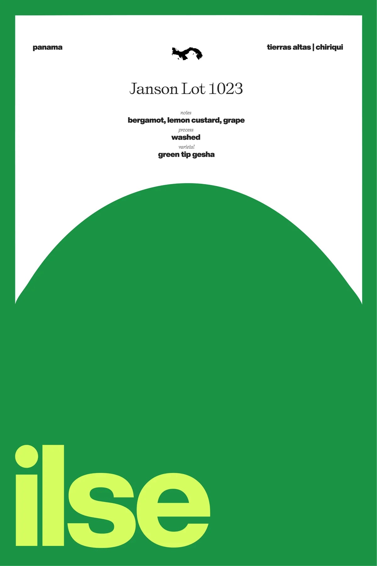 Ilse - Janson - Lot 1023 - Washed Green Tip Gesha | Panama