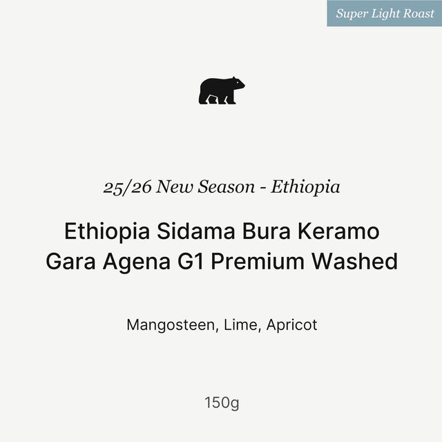 Big Sur - 25/26 New Season  Sidama Bura Keramo Gara Agena G1 Washed | Ethiopia