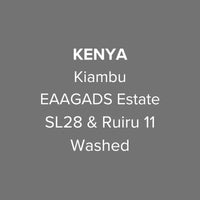 OMA - EAAGADS Estate, SL28 & Ruiru 11 Washed AA TOP | Kenya