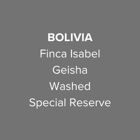 OMA - Finca Isabel, Geisha Washed Special Reserve | Bolivia - Sigma Coffee UK