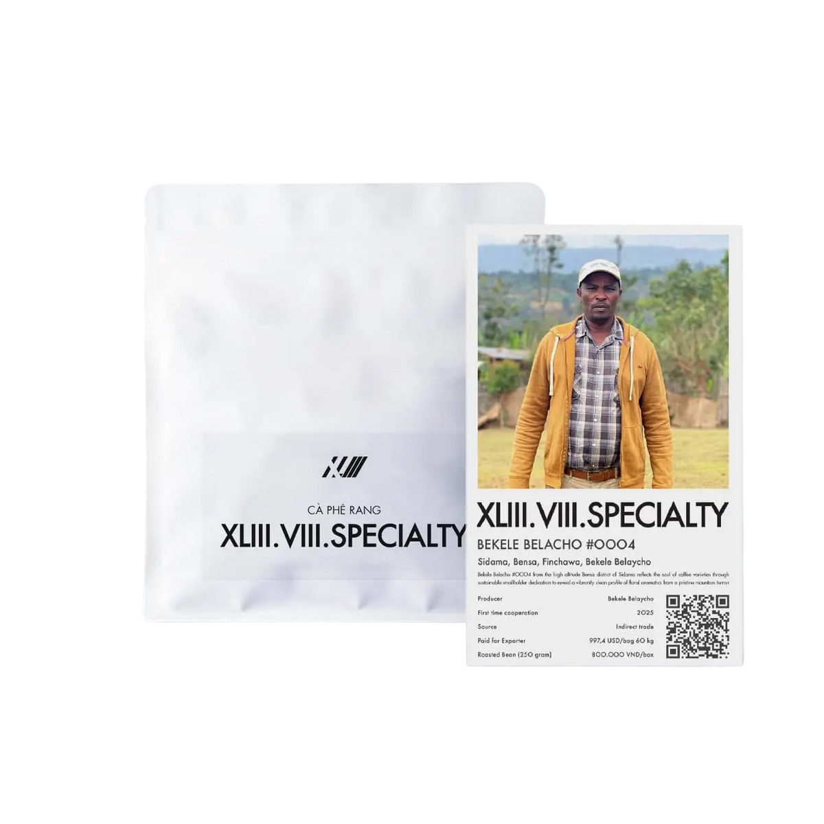XLIII Coffee - Bekele Belacho #0004 White Honey 74158 | Ethiopia