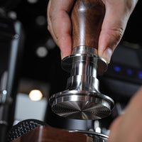 KNODOS Portafilter Auto-Levelling Spring Tamper | Walnut