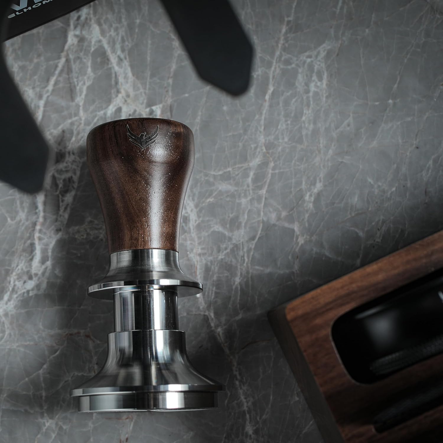 KNODOS Portafilter Auto-Levelling Spring Tamper | Walnut