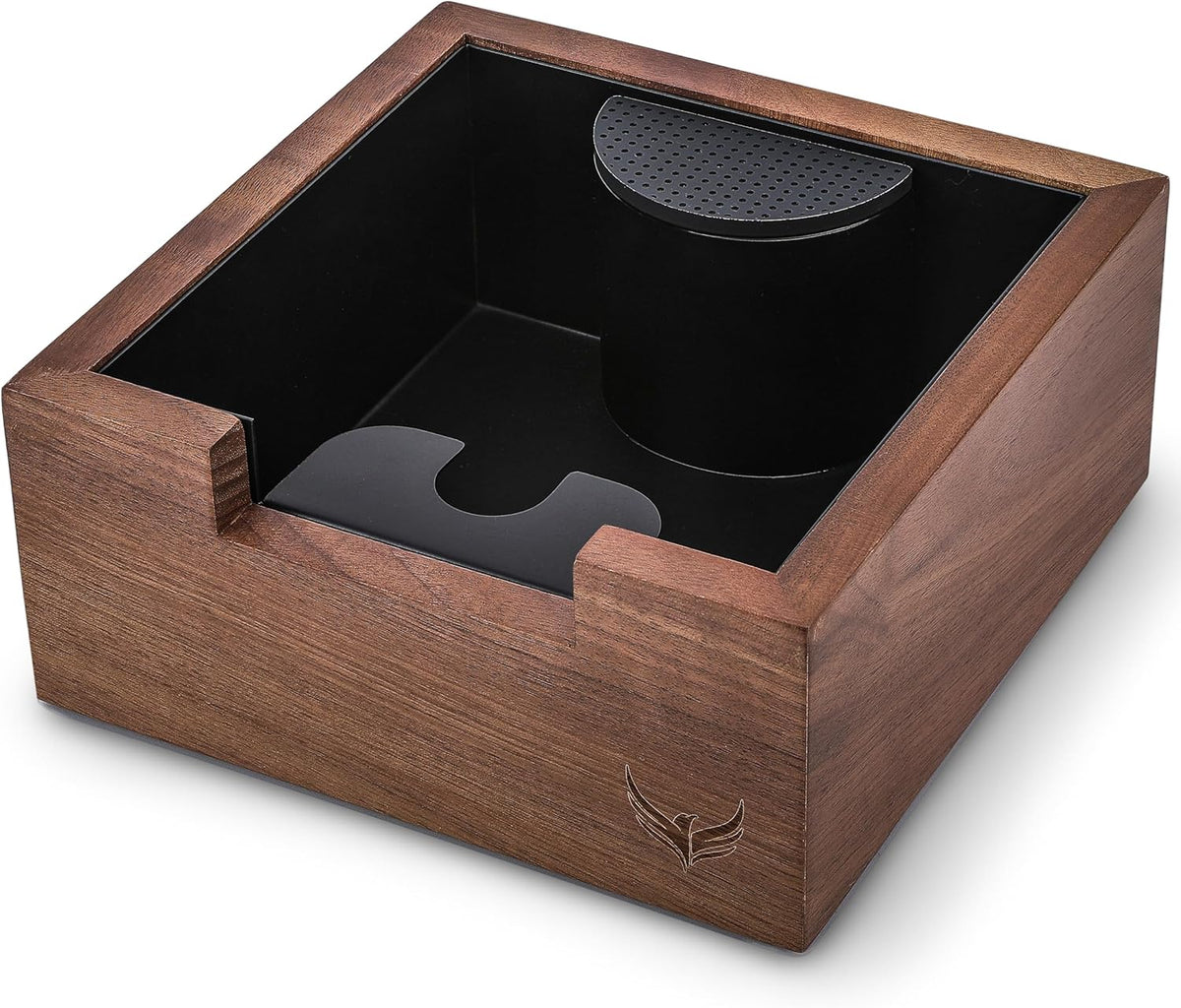 KNODOS Walnut Knock Box and Tamp Stand - Sigma Coffee UK