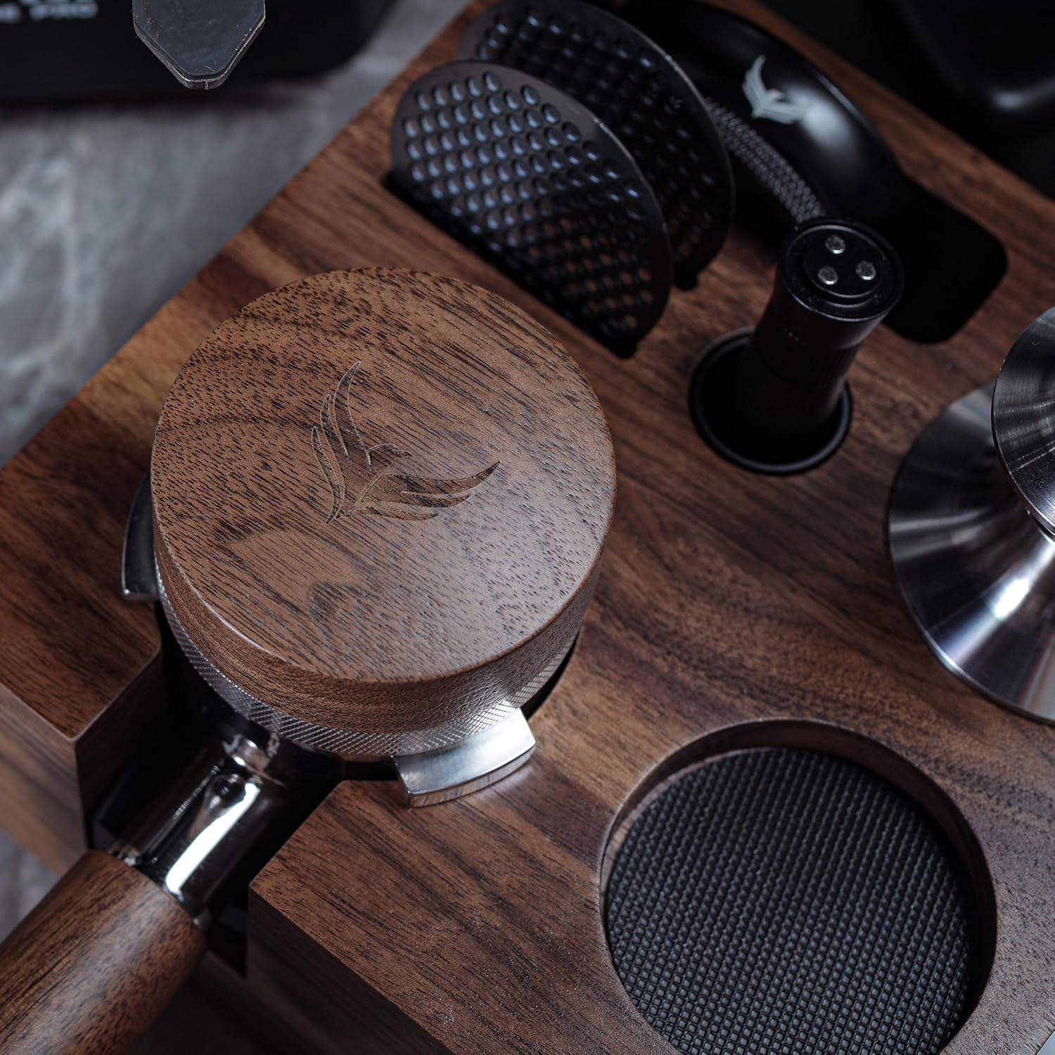 KNODOS Walnut Tamper Station - 54mm / 58mm