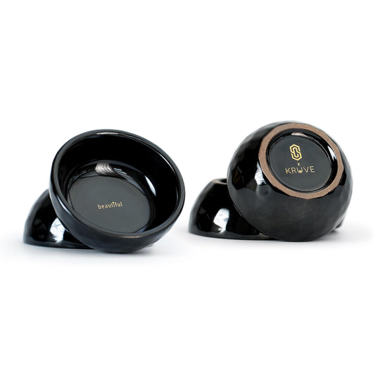 KRUVE Earth Coffee Cups - GLOSSY Black Pearl