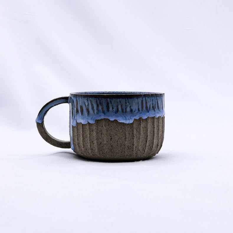 Bianca Arte Handmade Ceramic Smoked Grey Stoneware Mug - Sigma Coffee UK