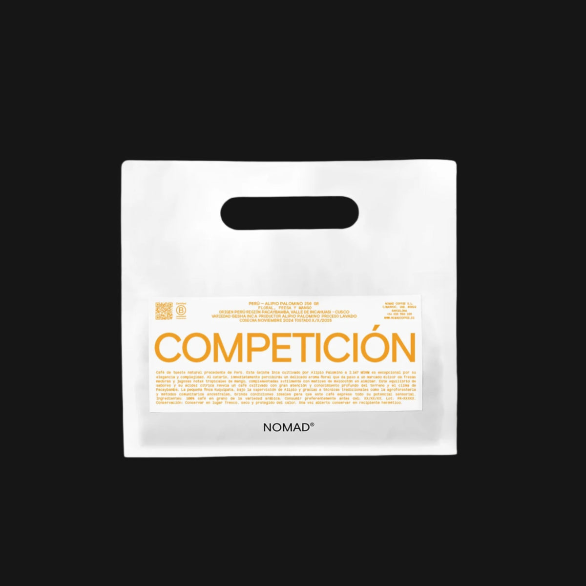 Nomad - Competition, Peru Alipio Palomino - Gesha Inca - Sigma Coffee UK