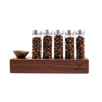 Knodos Single Dose Bean Cellar with Wooden Display Rack - Sigma Coffee UK