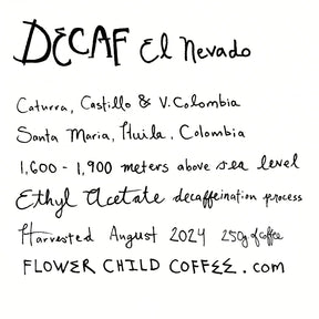 Flower Child - Decaf El Nevado - Sigma Coffee UK