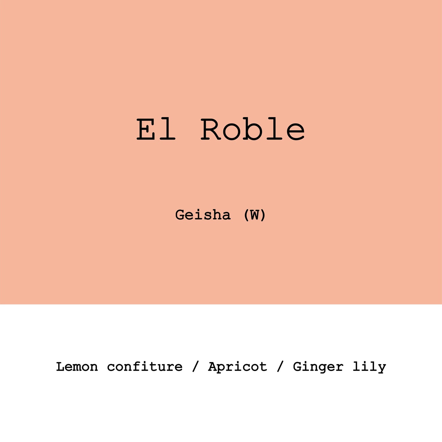 Goût & Co - Colombia - El Roble Gesha Washed - Sigma Coffee UK