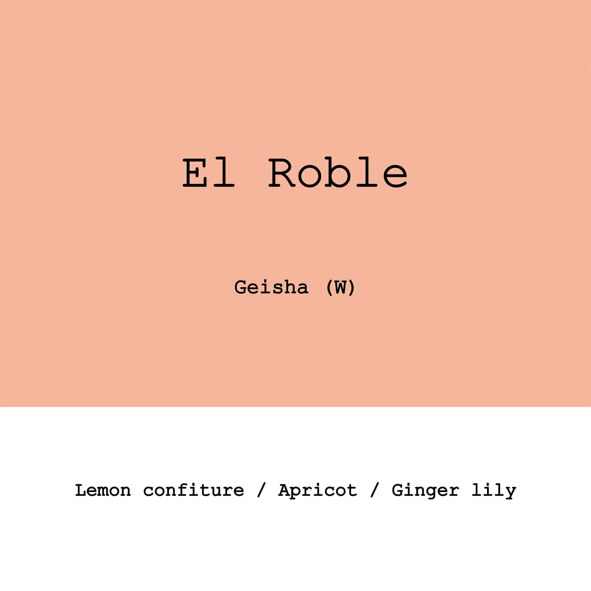 Goût & Co - Colombia - El Roble Gesha Washed - Sigma Coffee UK
