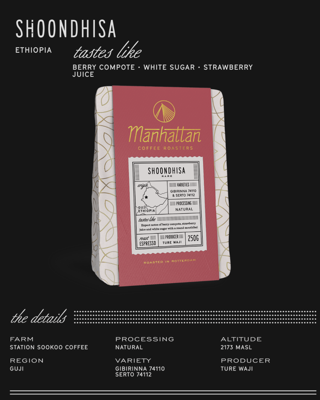 Manhattan Roasters - Ethiopia Shoondhisa - Natural - Sigma Coffee UK