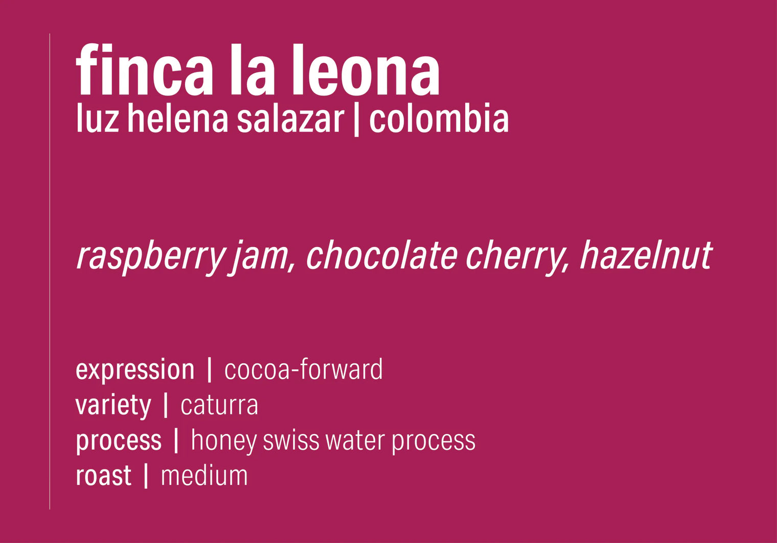 Moonwake - Finca La Leona - Decaf Honey Caturra - Colombia