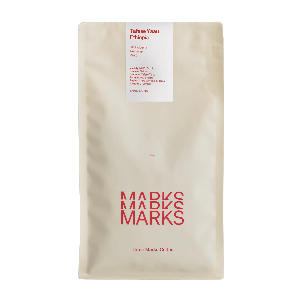 Three Marks Coffee - Tafese Yaau Natural 74110 & 74112 | Ethiopia
