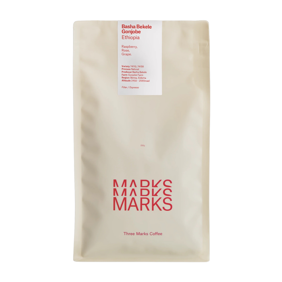 Three Marks Coffee - Basha Bekele Gonjobe Natural 74110 & 74158 | Ethiopia