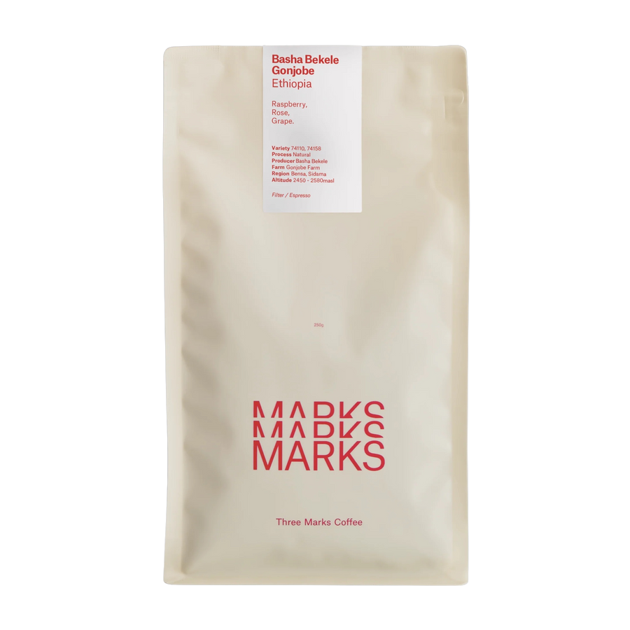 Three Marks Coffee - Basha Bekele Gonjobe Natural 74110 & 74158 | Ethiopia