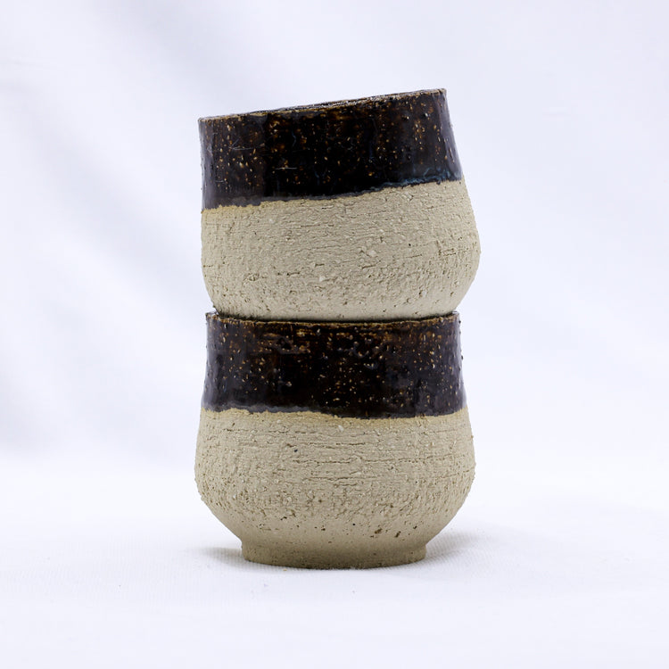 Bruno Tazza Handmade Ceramic Milled Stoneware Cappucino Mug - Sigma Coffee UK
