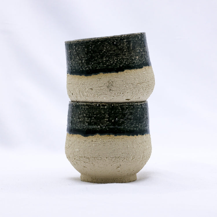 Bluvio Tazza Handmade Ceramic Milled Stoneware Cappucino Mug - Sigma Coffee UK