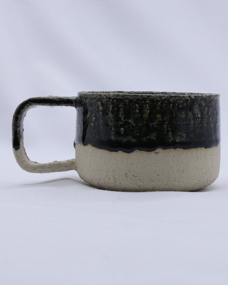 Bluvio Grande Handmade Milled Stoneware Big Ceramic Mug - Sigma Coffee UK