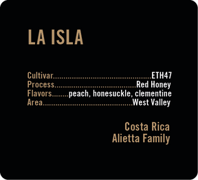 Apollon's Gold - La Isla - Red Honey ETH47 | Costa Rica - Sigma Coffee UK