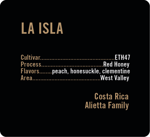 Apollon's Gold - La Isla - Red Honey ETH47 | Costa Rica - Sigma Coffee UK