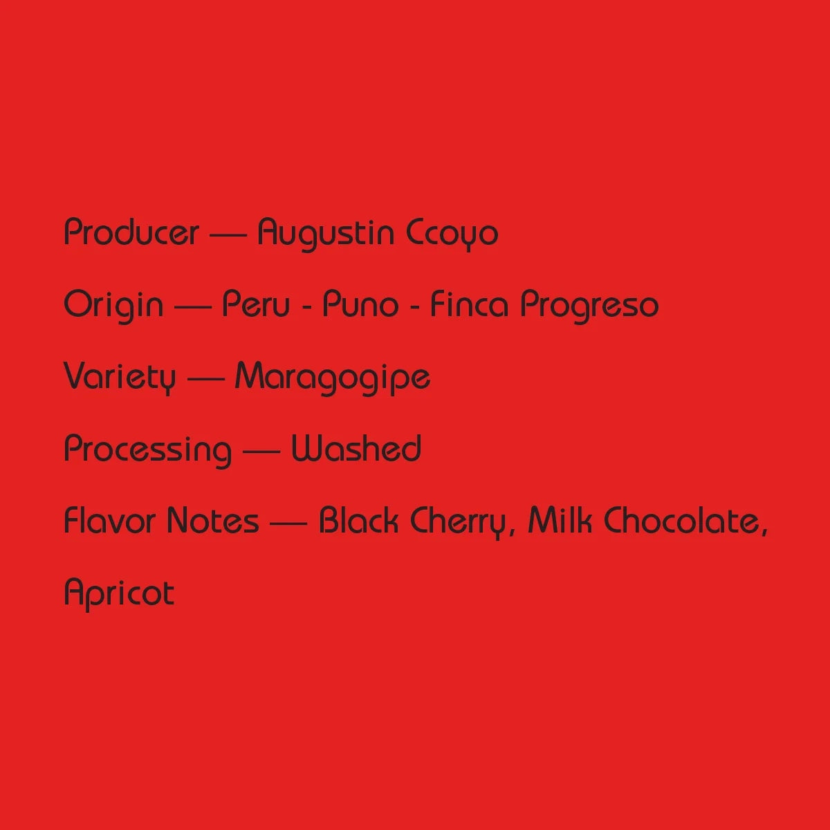 Mirra Coffee - Augustin Ccoyo - Secret Collab | Peru