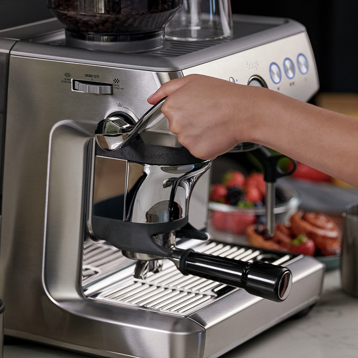Sage Barista Express Impress Espresso Machine (Stainless Steel) - Sigma Coffee UK