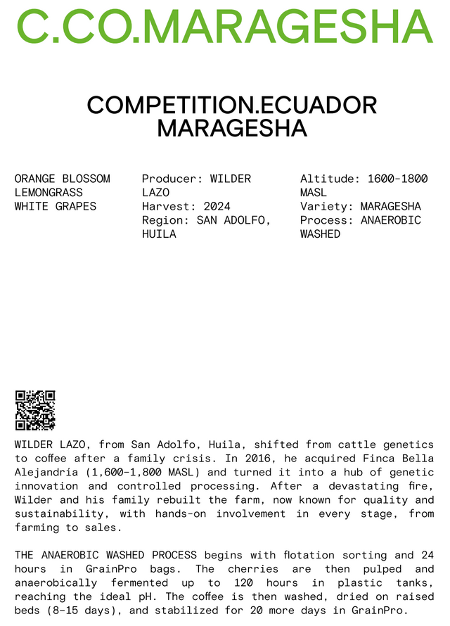 Nomad - Competition, Colombia- Wilder Lazo - Maragesha