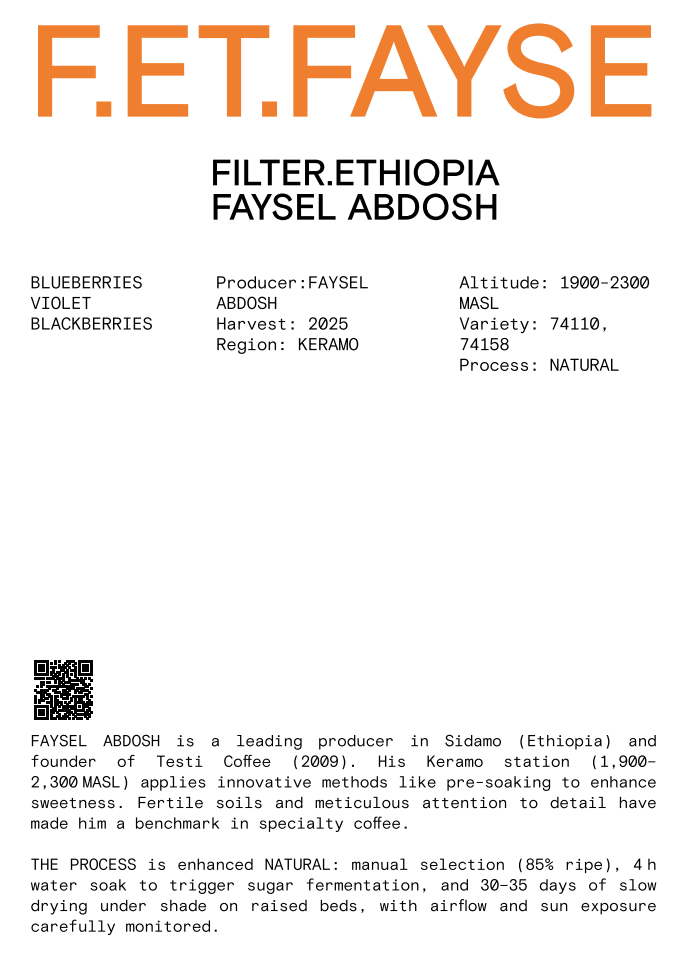 Nomad - Filter, Ethiopia - Natural 74110, 74158 - Faysel Abdosh - Sigma Coffee UK