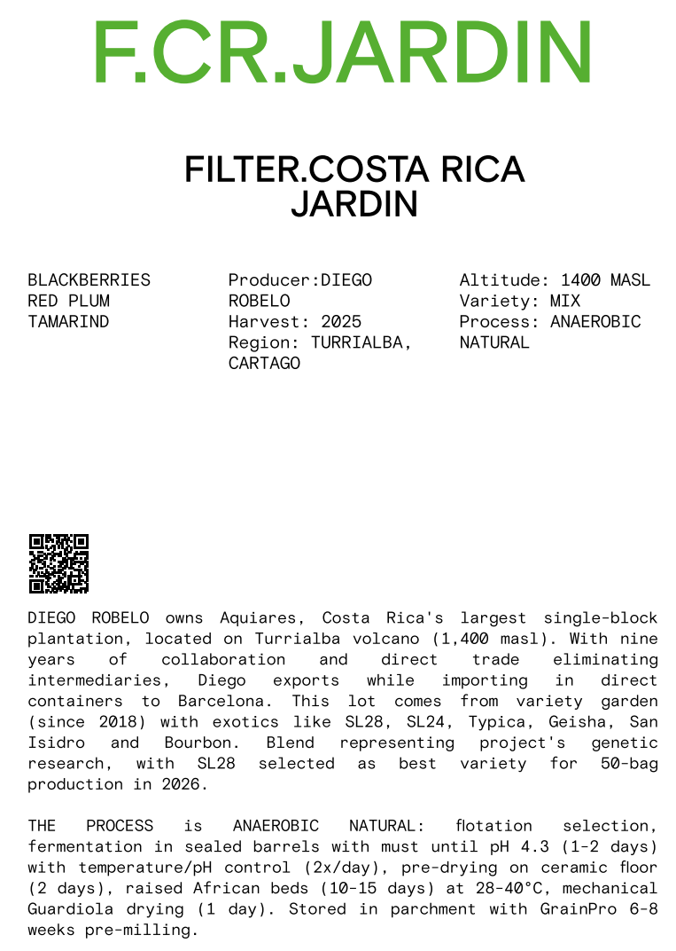 Nomad - Filter, Costa Rica - Jardin - Natural Anaerobic - Sigma Coffee UK