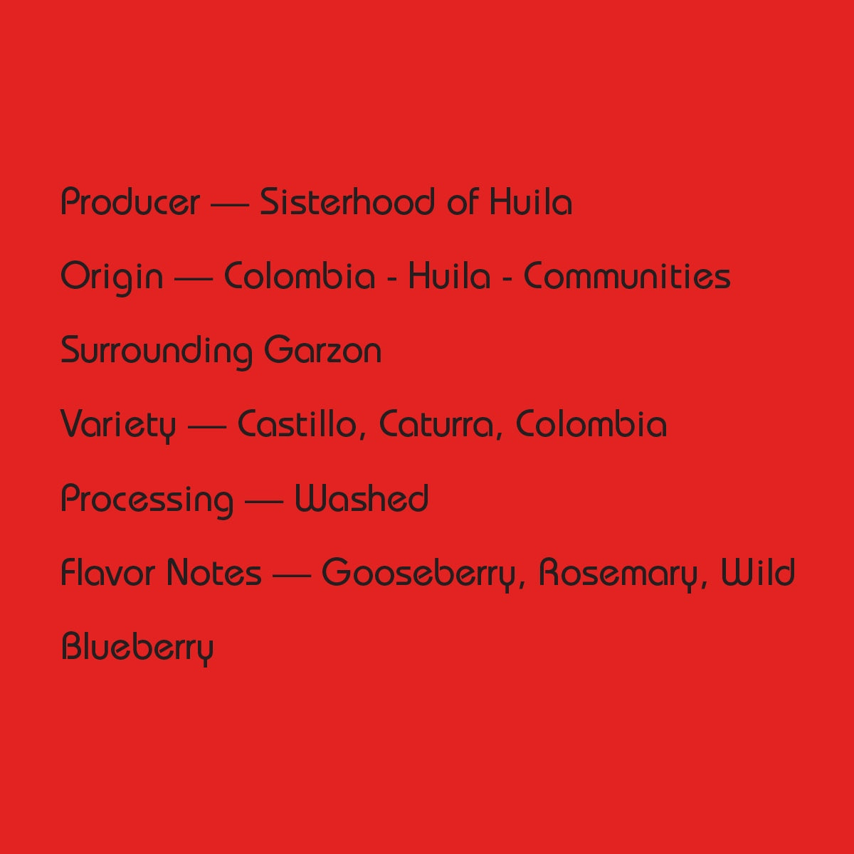 Mirra Coffee - Sisterhood of Huila | Colombia