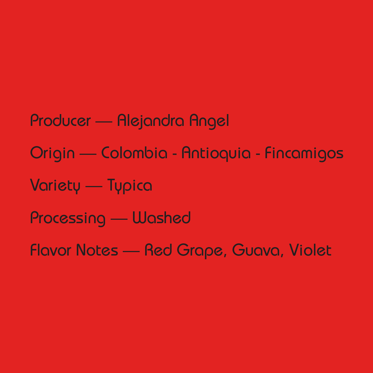 Mirra - Alejandra Angel, Washed Typica - Sigma Coffee UK