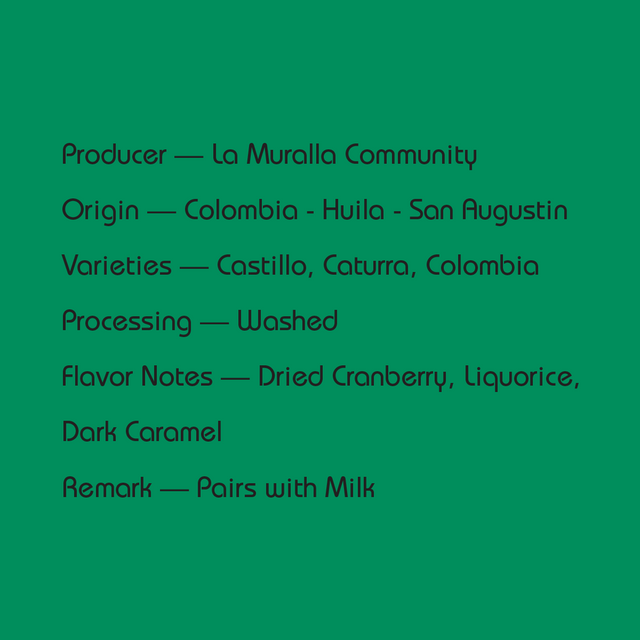 Mirra - La Muralla, Washed Field Blend | Colombia